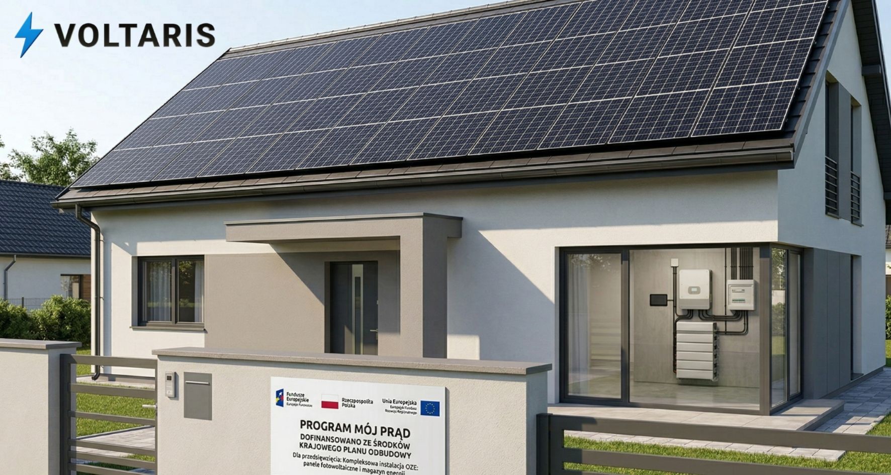 Panele fotowoltaiczne na dachu domu jednorodzinnego — dofinansowanie na instalację OZE i magazyny energii w 2026 roku